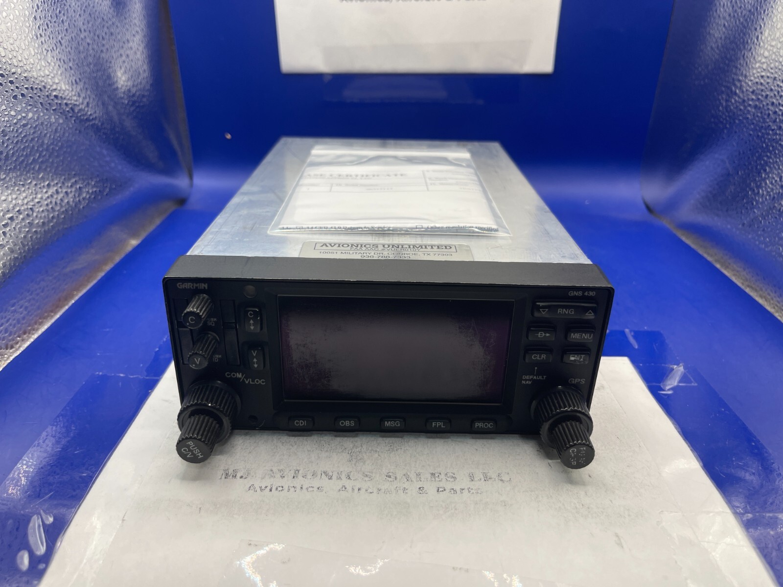 GARMIN GNS 430W WAAS GPS/NAV/COMM 28 VDC P/N 011-01060-45 WITH FAA FORM 8130-3
