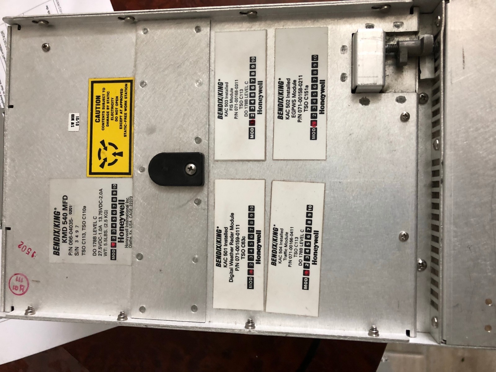 BENDIX/KING KMD-540 P/N 066-04035-0201 WITH KAC 501,502,503,504 MODULE FAA 8130