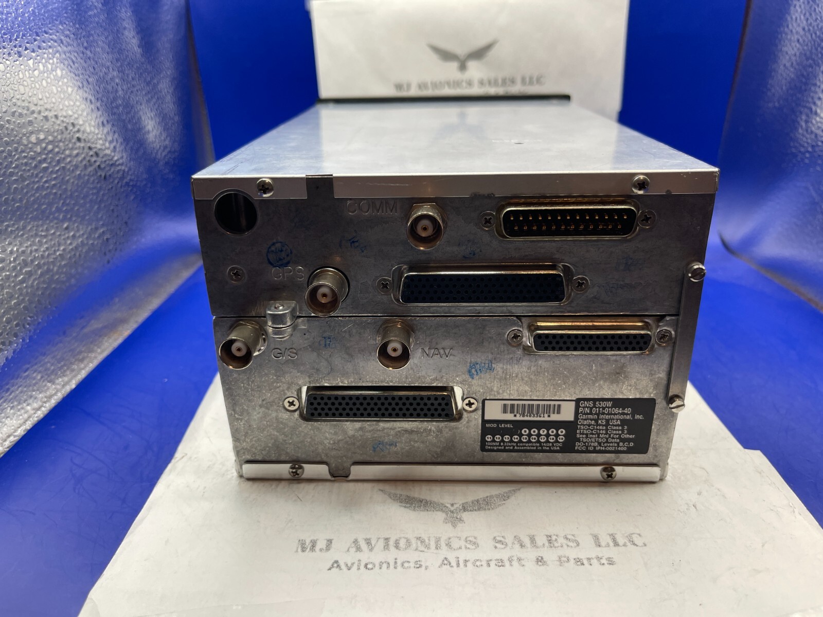 GARMIN GNS 530W WAAS GPS/NAV/COMM 14/28 VDC P/N 011-01064-40 WITH FAA FORM 8130
