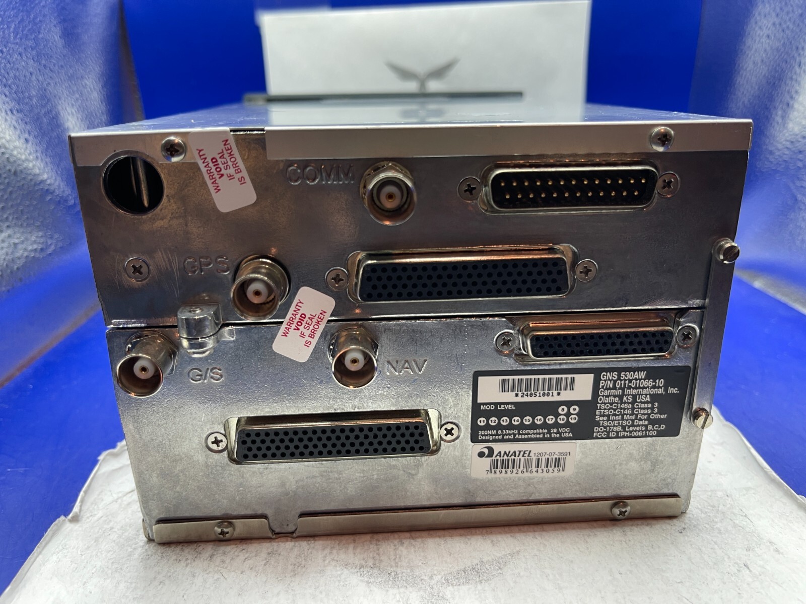 GARMIN GNS 530AW WAAS GPS/NAV/COMM 28 VDC P/N 011-01066-10 WITH FAA FORM 8130-3
