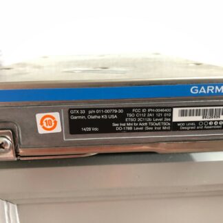 GARMIN GTX 33ES MODE S TRANSPONDER P/N 011-00779-30 FRESH FORM FAA 8130-3