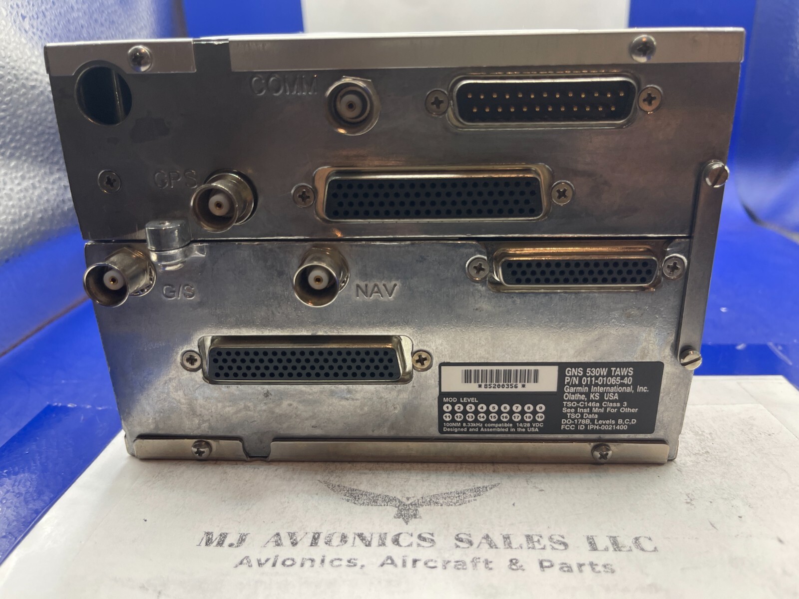 GARMIN GNS 530W WAAS GPS/NAV/COMM14/28 VDC P/N 011-01065-40 WITH TAWS FAA 8130-3
