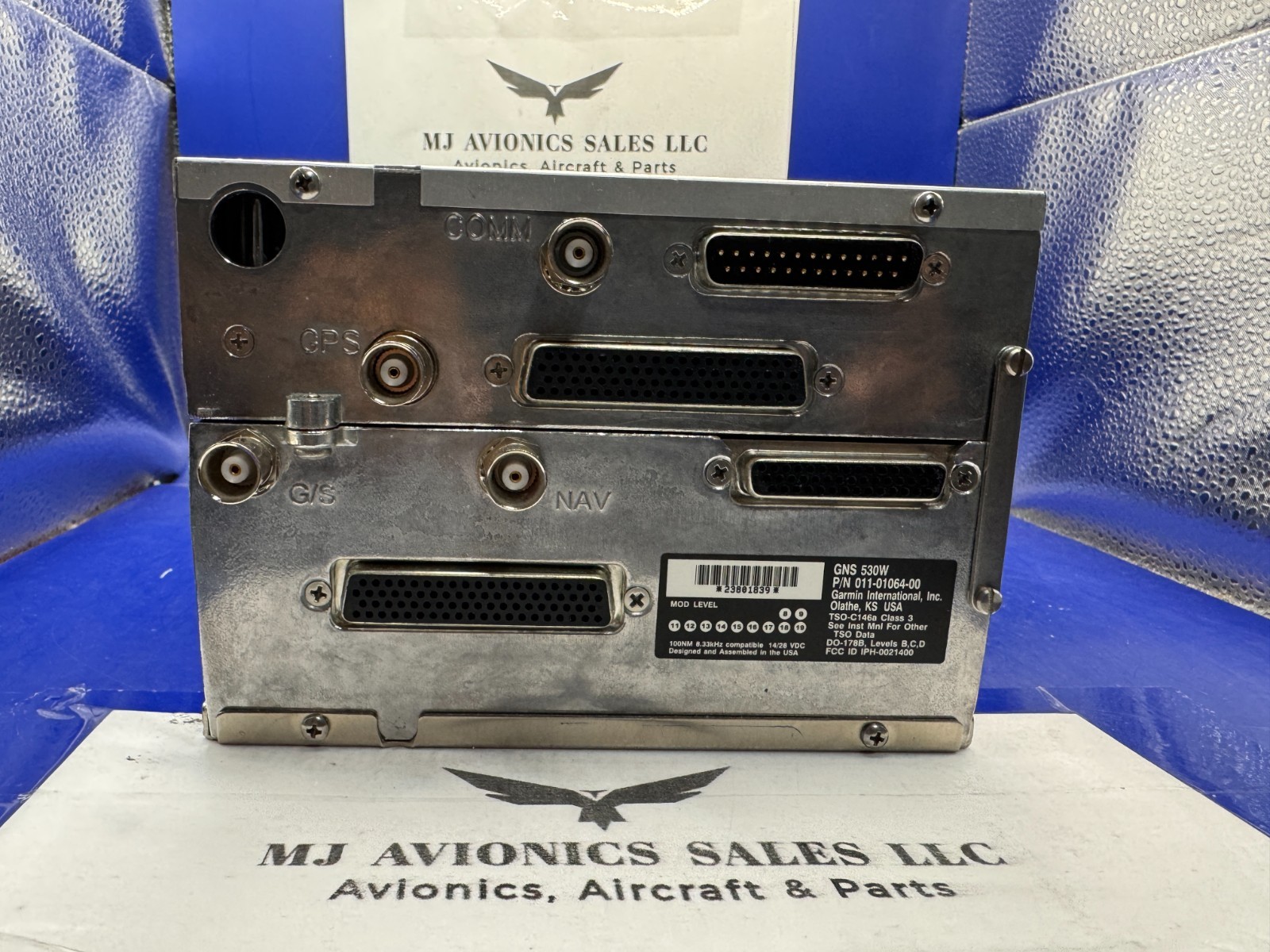 GARMIN GNS 530W WAAS GPS/NAV/COMM 14/28 VDC P/N 011-01064-00 WITH FAA FORM 8130