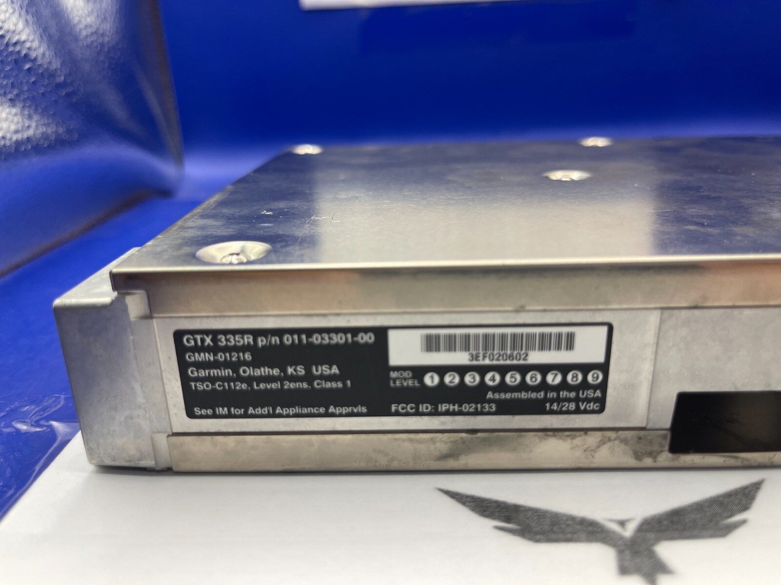 GARMIN GTX 335R ADS-B OUT MODE S TRANSPONDER P/N 011-03301-00 FAA FORM 8130-3